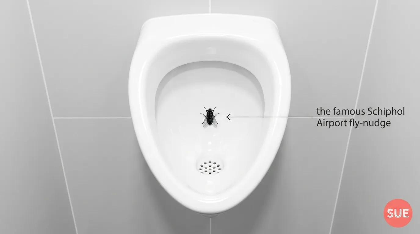 De befaamde vlieg in het urinoir van Schiphol: het klassieke nudging-voorbeeld dat gedrag stuurt zonder dwang