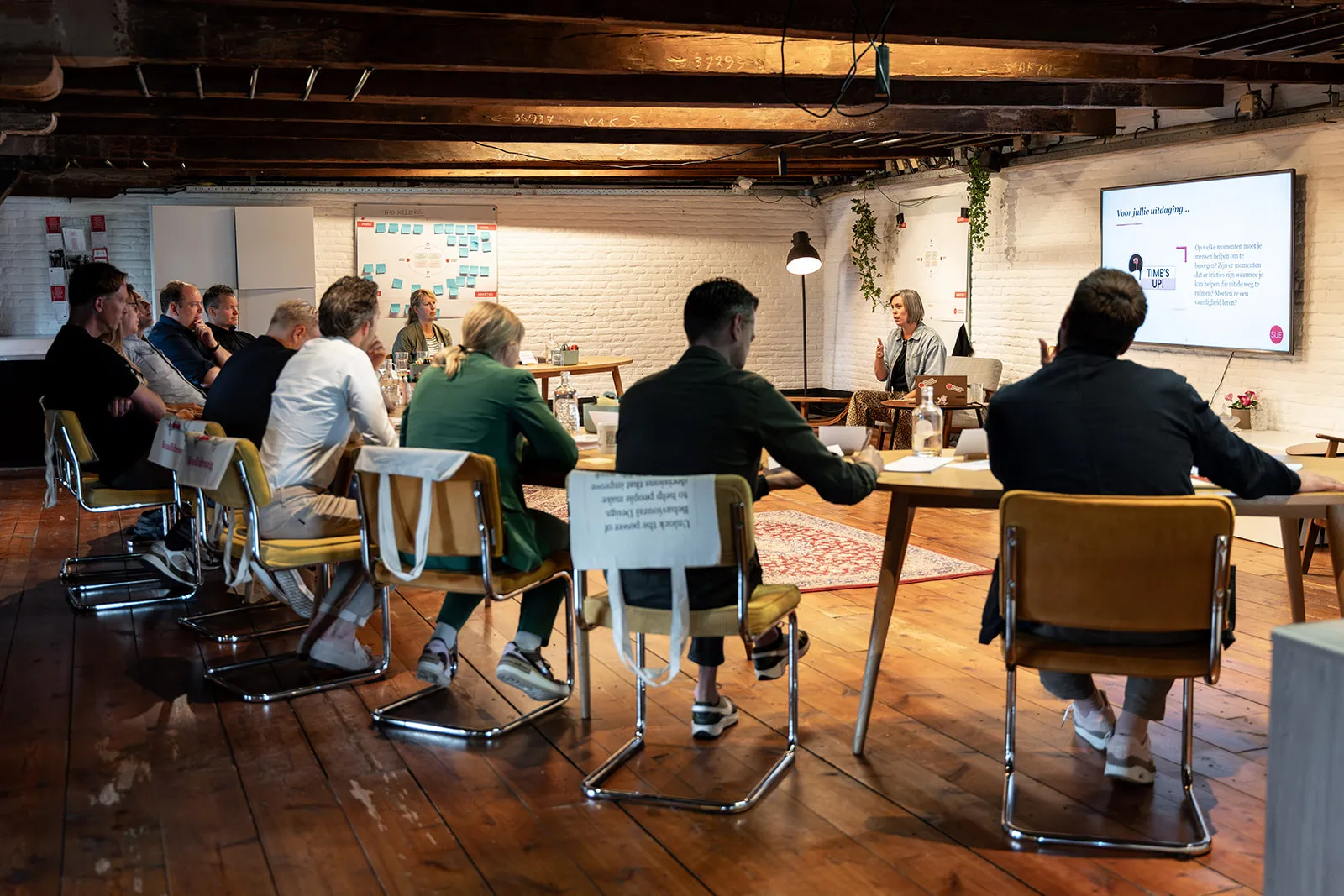 Participants of the Behavioural Design Fundamentals Course in the SUE training room in Amsterdam, seen from the back row