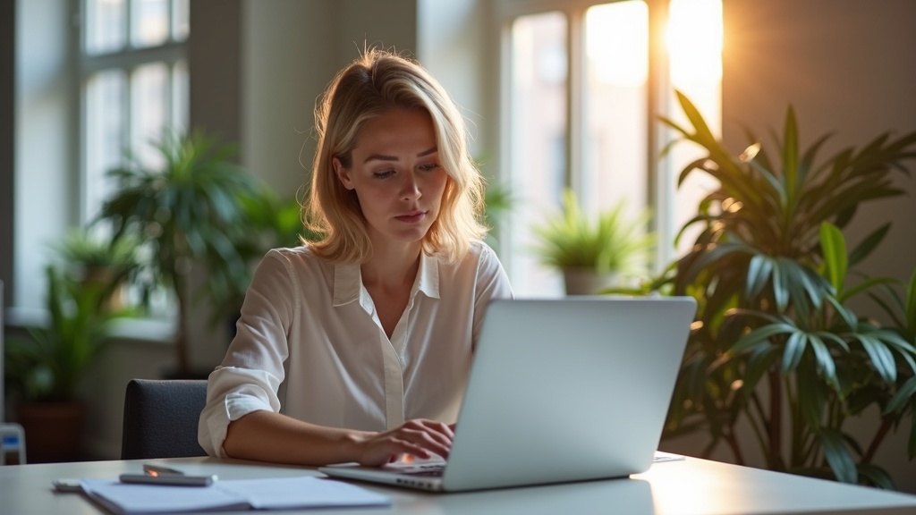 Professional working focused at a well-designed desk - personal effectiveness through behavioural science