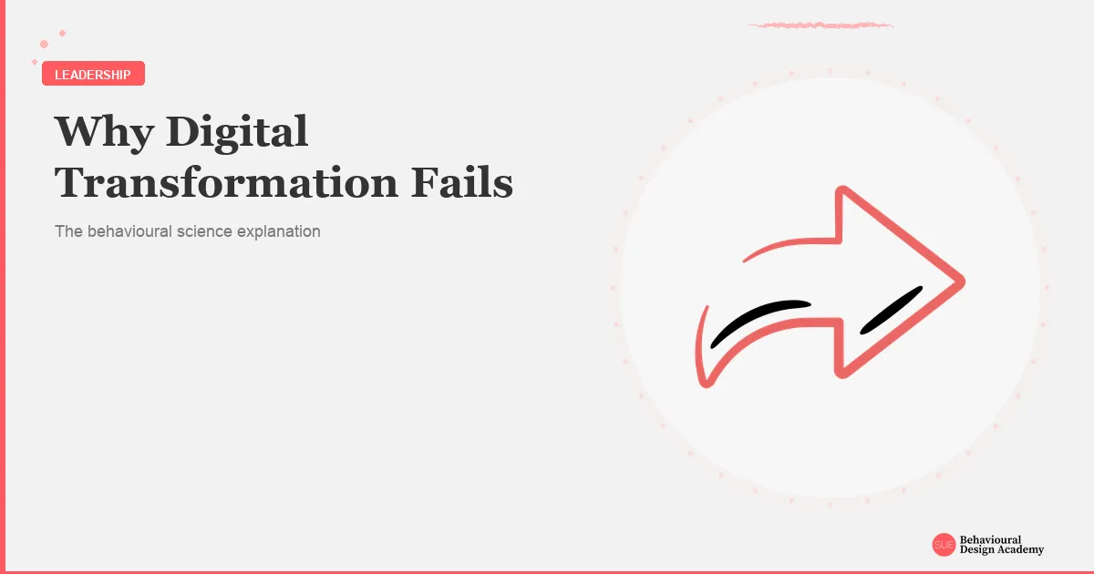 Why Digital Transformation Fail Why digital transformation fails - the Behavioural science explanation