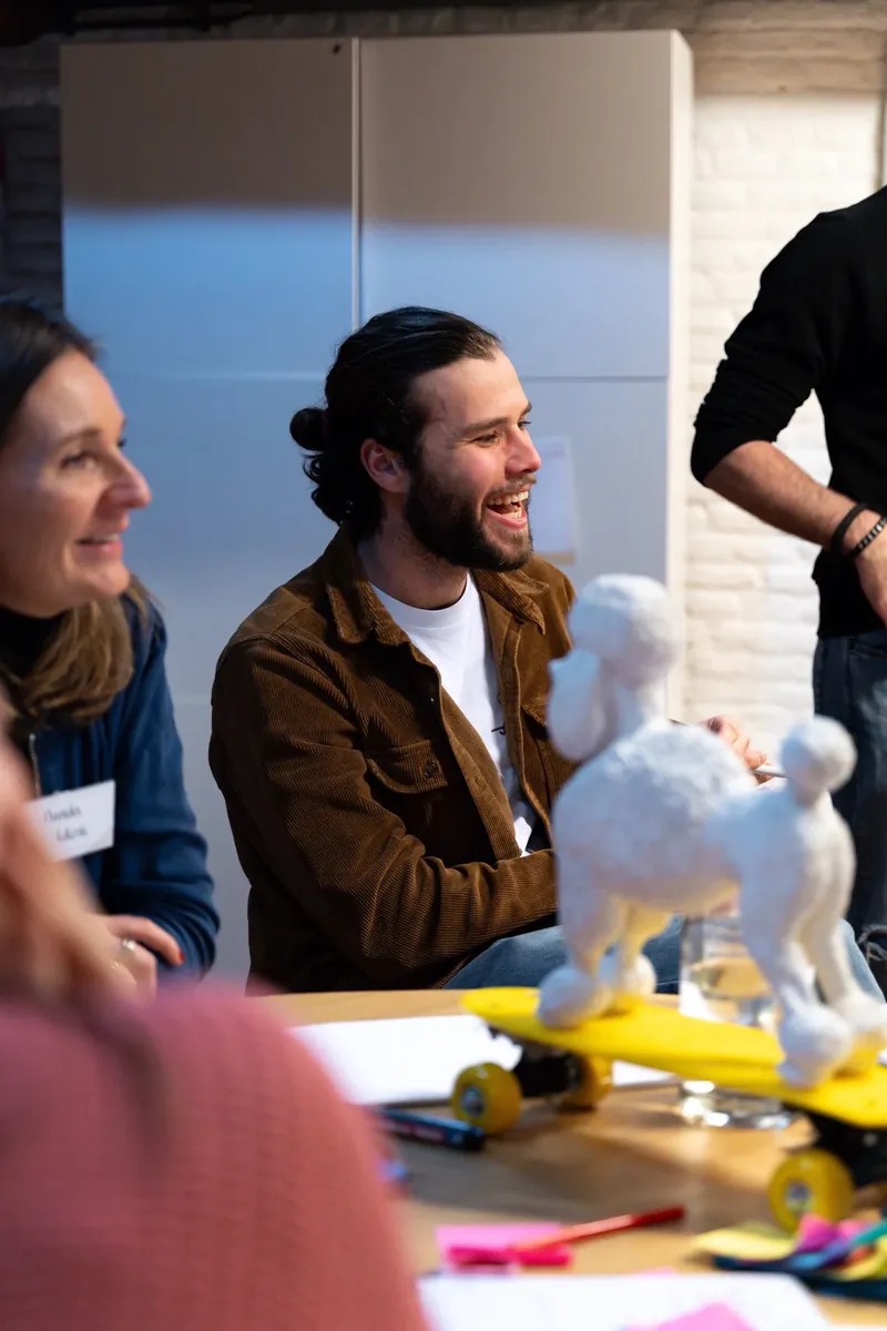 Enthousiaste deelnemer tijdens de Winter School bij SUE