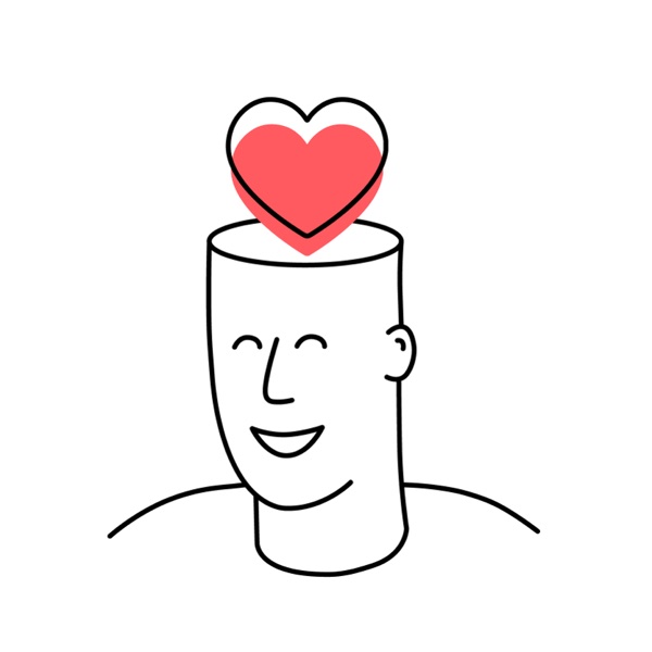 Smiling face with a heart above it, SUE illustration