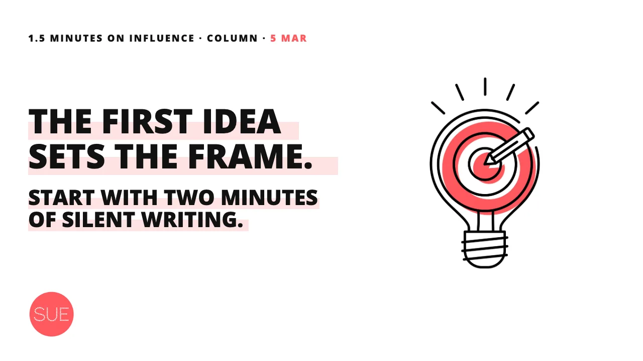 Column thumbnail: Effective meetings: design them to hear the best ideas