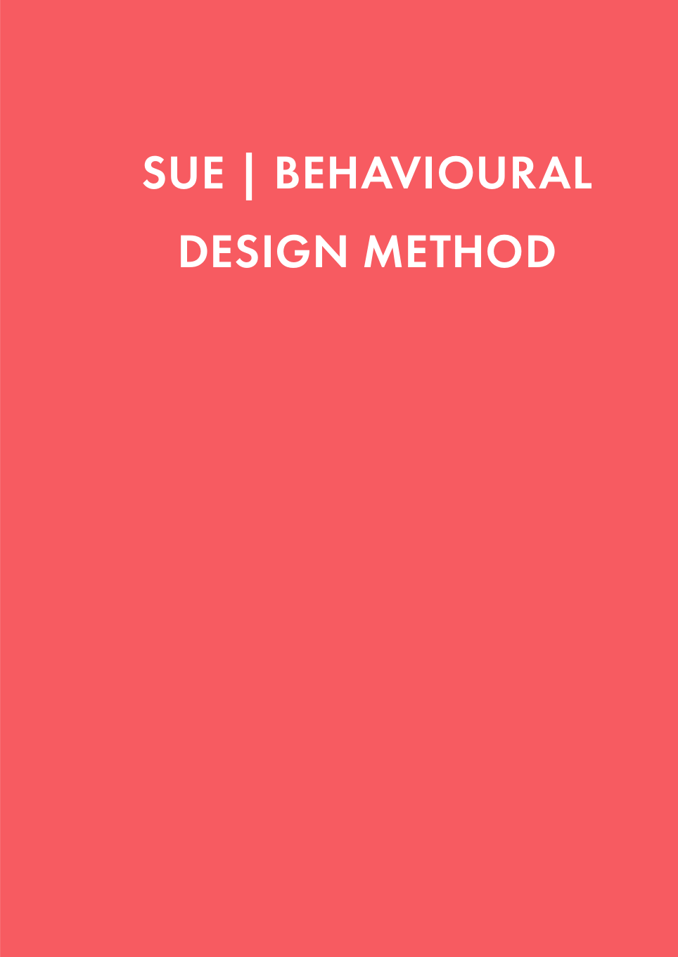 SUE | Behavioural Design Method